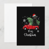 Black Lab Labrador Ride Red Truck Christmas Pajama Kaart (Voorkant / Achterkant)