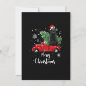 Black Lab Labrador Ride Red Truck Christmas Pajama Kaart (Voorkant)