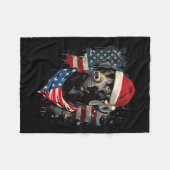 Black Lab Labrador  Santa Christmas Pyjama Fleece Deken (Voorkant (Horizontaal))