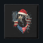 Black Lab Labrador  Santa Christmas Pyjama Magneet<br><div class="desc">Zwart Lab Labrador  Kerstmis Pyjama Dog Xmas</div>