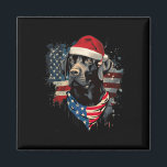 Black Lab Labrador  Santa Christmas Pyjama Magneet<br><div class="desc">Zwart Lab Labrador  Kerstmis Pyjama Dog Xmas</div>