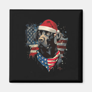 Black Lab Labrador  Santa Christmas Pyjama Magneet