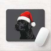 Black Lab Labrador Santa Hat Christmas Holiday Pet Muismat (Met muis)