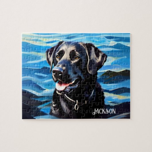 Black Lab & Lake Legpuzzel (Horizontaal)