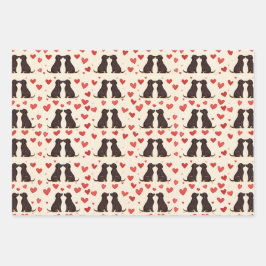 Black Lab Love - Valentijns's Dog Wrapping Paper