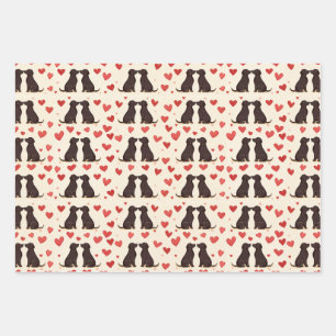 Black Lab Love - Valentijns's Dog Wrapping Paper