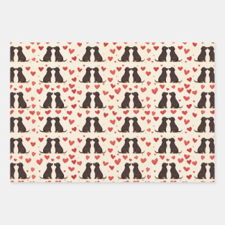 Black Lab Love - Valentijns's Dog Wrapping Paper