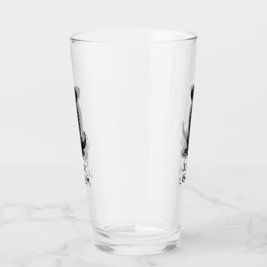 Black Lab Mam (Labrador Retriever Mam) Cute Dog Glas (Rechts)