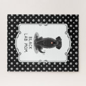 Black Lab Mam (Labrador Retriever Mam) Cute Dog Legpuzzel (Horizontaal)
