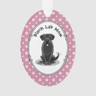 Black Lab Mam (Labrador Retriever Mam) Cute Dog Ornament