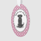 Black Lab Mam (Labrador Retriever Mam) Cute Dog Ornament (voorkant)