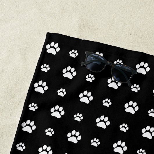 Black Lab Mam (Labrador Retriever Mam) Cute Dog Strandlaken (In situ)