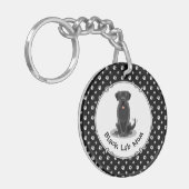 Black Lab Mam (Labrador Retriever Mam) Dog Mam Sleutelhanger (Voorkant Links)