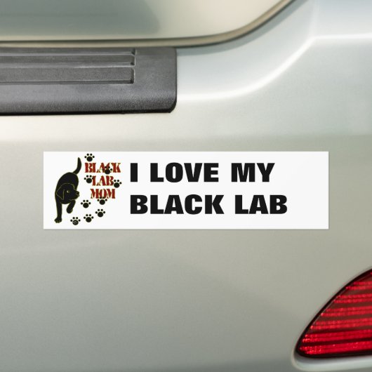 Black Lab mama Bumpersticker (Op auto)