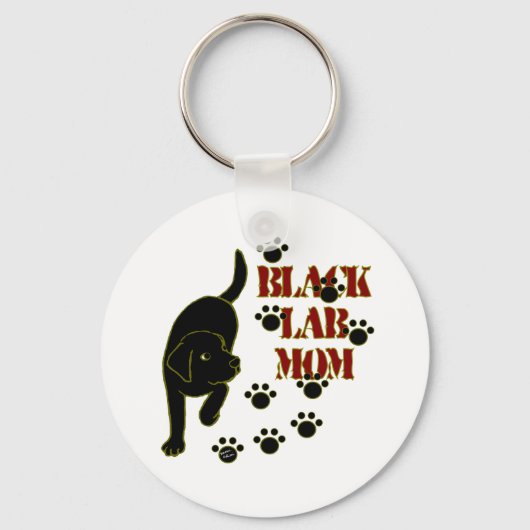 Black Lab mama Sleutelhanger (Voorkant)
