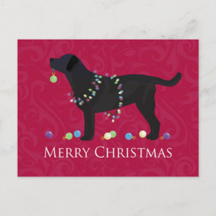 Black Lab Merry Christmas Design Feestdagenkaart