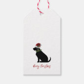 Black Lab Merry Kerstkerstkerstkerstkerstkerstkers Cadeaulabel (Voorkant)