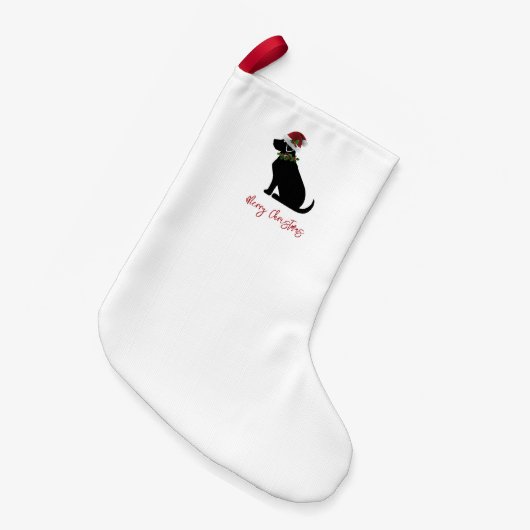 Black Lab Merry Kerstkerstkerstkerstkerstkerstkers Kleine Kerstsok (Voorkant (Hangend))