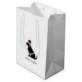 Black Lab Merry Kerstkerstkerstkerstkerstkerstkers Medium Cadeauzakje (Achterkant Gekanteld)