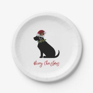 Black Lab Merry Kerstkerstkerstkerstkerstkerstkers Papieren Bordje