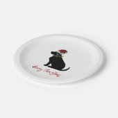 Black Lab Merry Kerstkerstkerstkerstkerstkerstkers Papieren Bordje (Gekanteld)