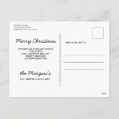 Black Lab Merry Kerstlabrador Cute Dog Puppy Feestdagenkaart (Achterkant)