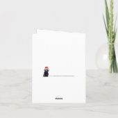 Black Lab Merry Kerstlabrador Cute Santa Dog Feestdagen Kaart (Achterkant)