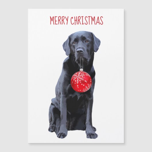 Black Lab Merry Kerstmis - Cute Labrador Dog (Voorkant)