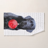 Black Lab Merry Kerstmis - Cute Labrador Dog Bad Handdoek (Handdoek)
