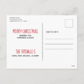 Black Lab Merry Kerstmis - Cute Labrador Dog Feestdagenkaart (Achterkant)