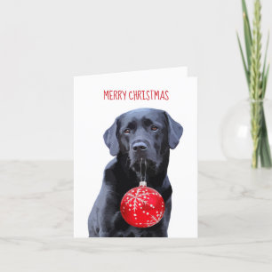 Black Lab Merry Kerstmis - Labrador Cute Dog Feestdagen Kaart