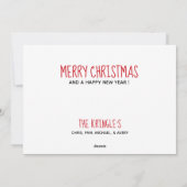 Black Lab Merry Kerstmis - Labrador Cute Dog Feestdagenkaart (Achterkant)