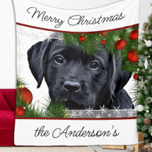 Black Lab Merry Kerstpuppy Labrador