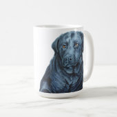 Black Lab Mok Coffee Cup Blue Dog Art Cup (Voorkant rechts)