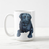 Black Lab Mok Coffee Cup Blue Dog Art Cup (Links)
