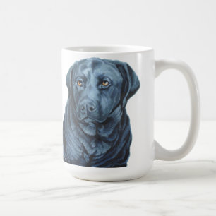Black Lab Mok Coffee Cup Blue Dog Art Cup