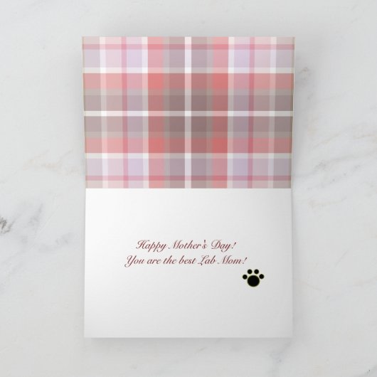Black Lab Mom Plaid Kaart (Binnen)