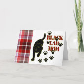 Black Lab Mom Plaid Kaart (Voorkant)