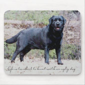 Black Lab Mousepad Muismat (Voorkant)