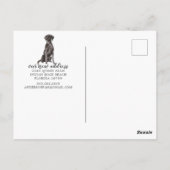Black Lab Moving Announcement Briefkaart (Achterkant)