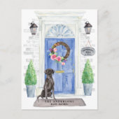 Black Lab Moving Announcement Briefkaart (Voorkant)