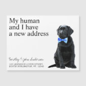 Black Lab New Address Dog Moving Announcement Kaar (Voorkant)