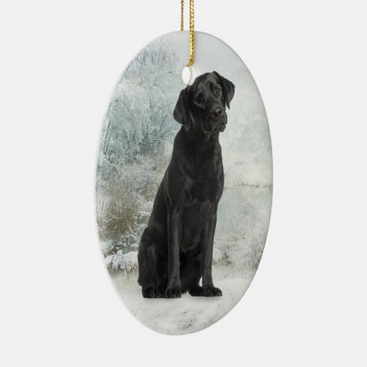 Black Lab Ornament (Rechts)