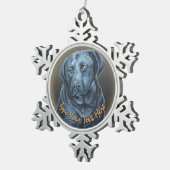 Black Lab Ornament Blue Dog Holiday Decoration (Rechts)