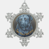 Black Lab Ornament Blue Dog Holiday Decoration (Voorkant)