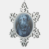 Black Lab Ornament Blue Dog Holiday Decoration (Rechts)