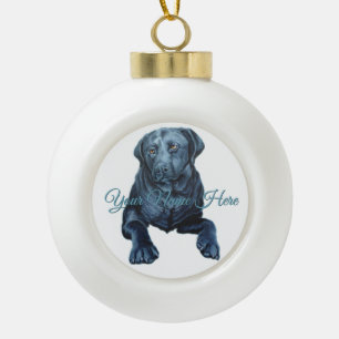 Black Lab Ornament Blue Dog-kerstdecoratie