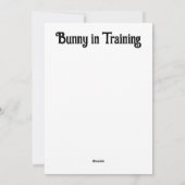 Black Lab Paashaas Training Flat Holiday Kaart (Achterkant)