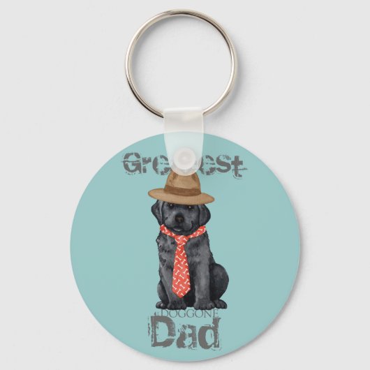 Black Lab Pap Sleutelhanger (Voorkant)