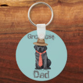 Black Lab Pap Sleutelhanger (Voorkant)